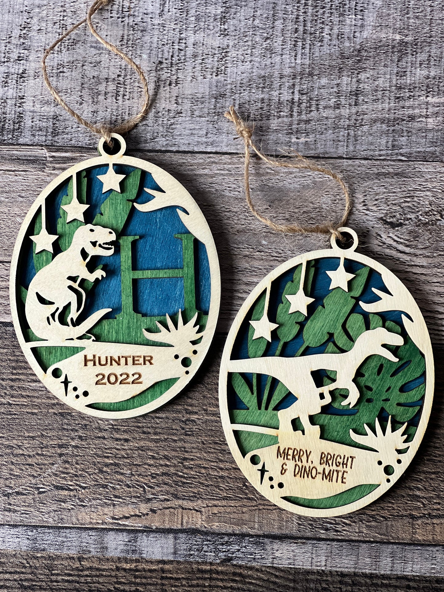 Dinosaur Christmas Ornaments,