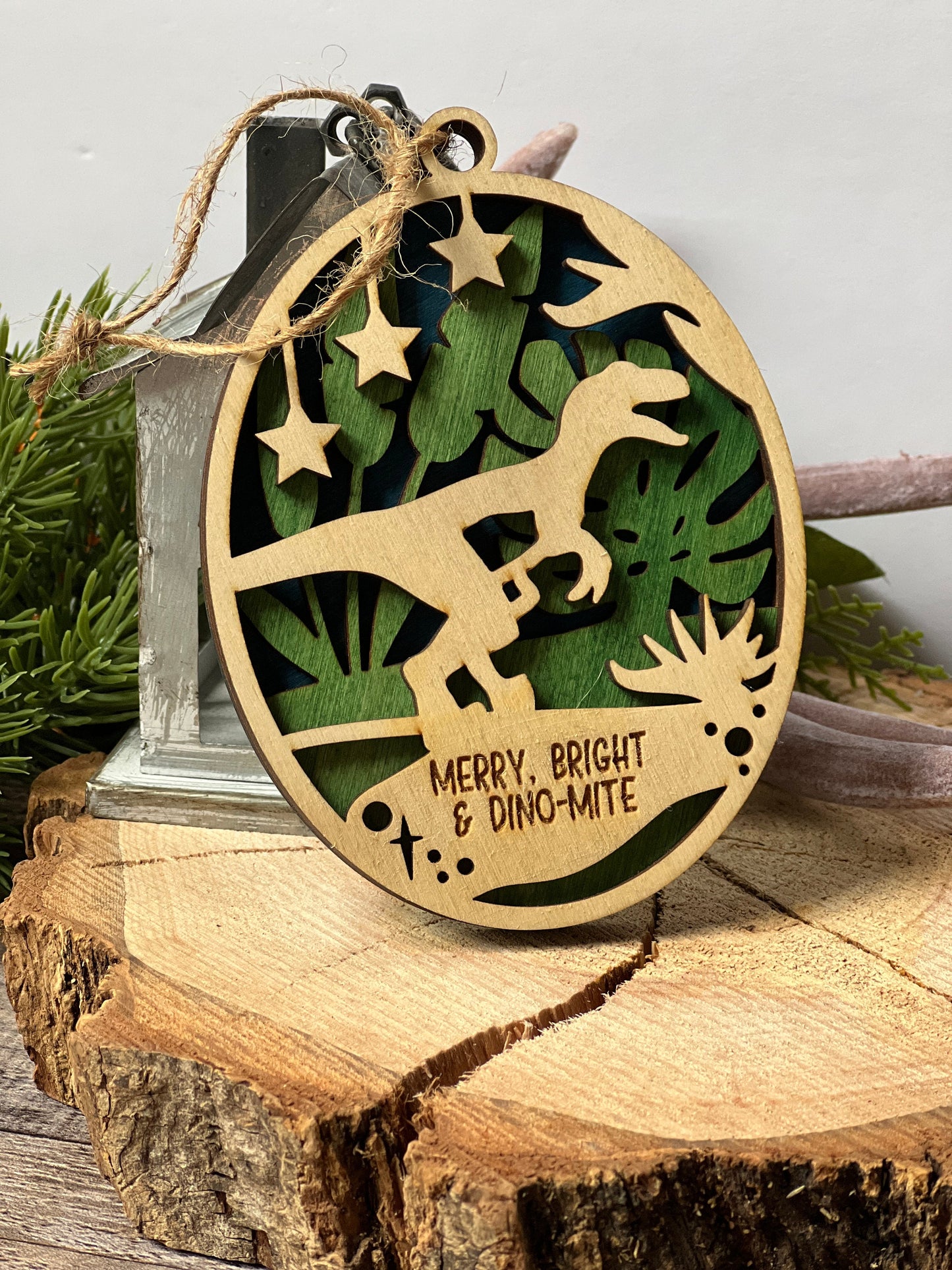 Dinosaur Christmas Ornaments,