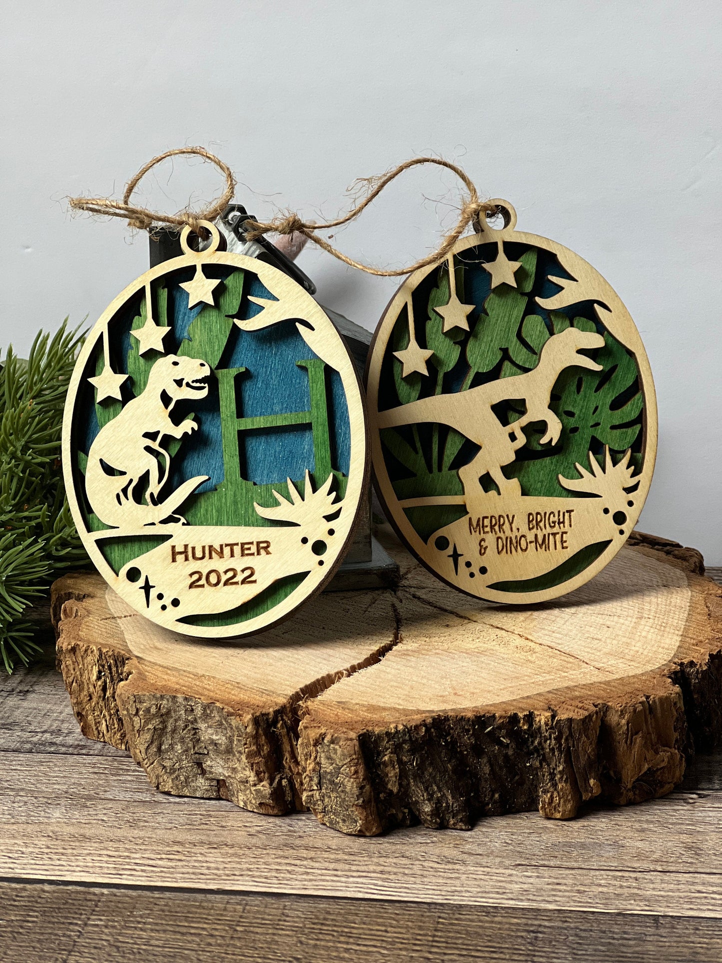 Dinosaur Christmas Ornaments,