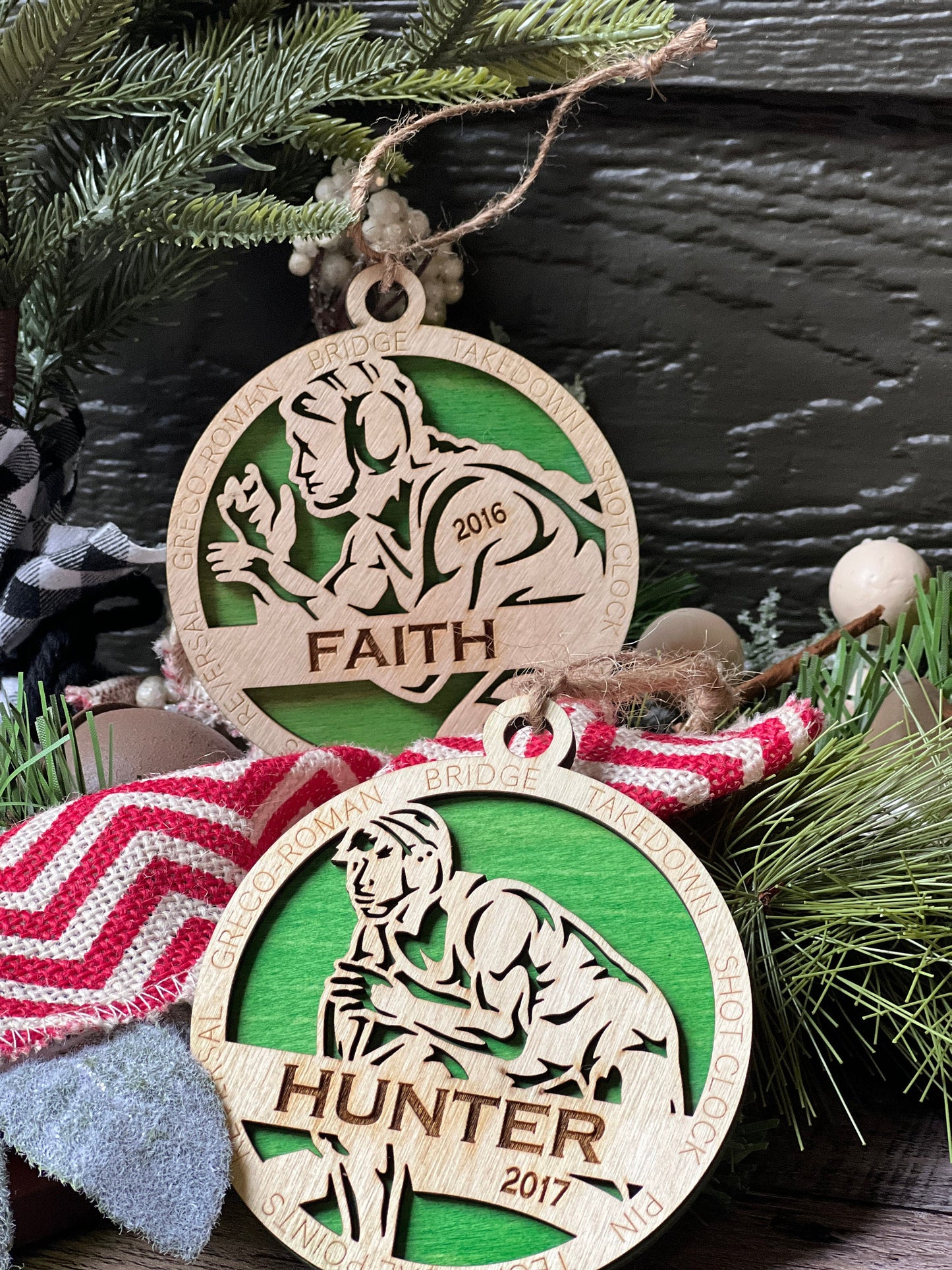 Wrestling Personalized Ornaments