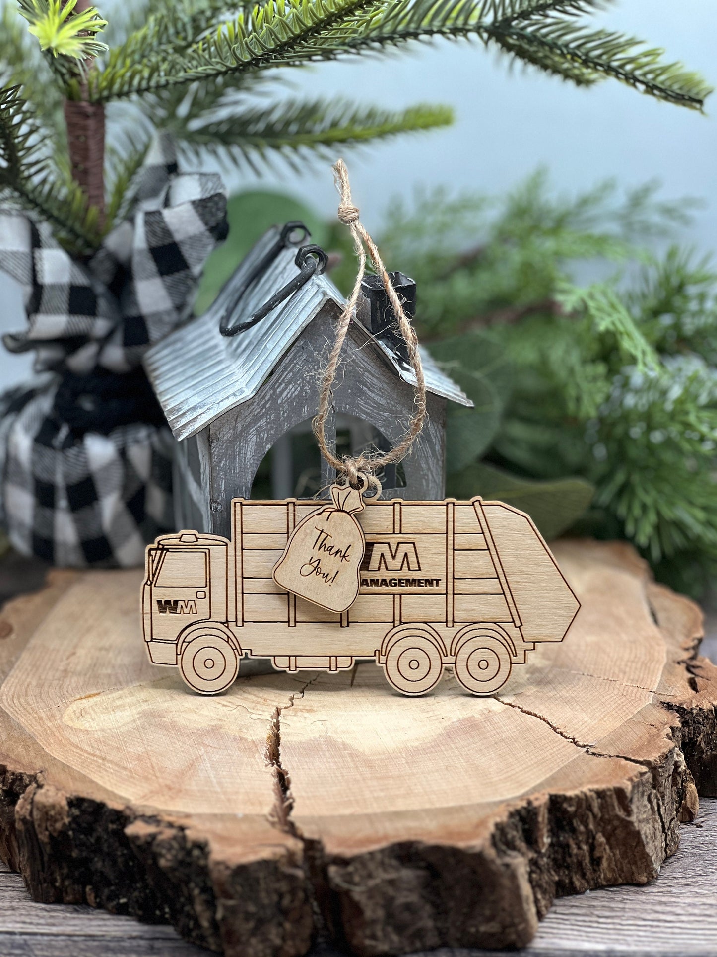 Garbage Truck Christmas Ornament