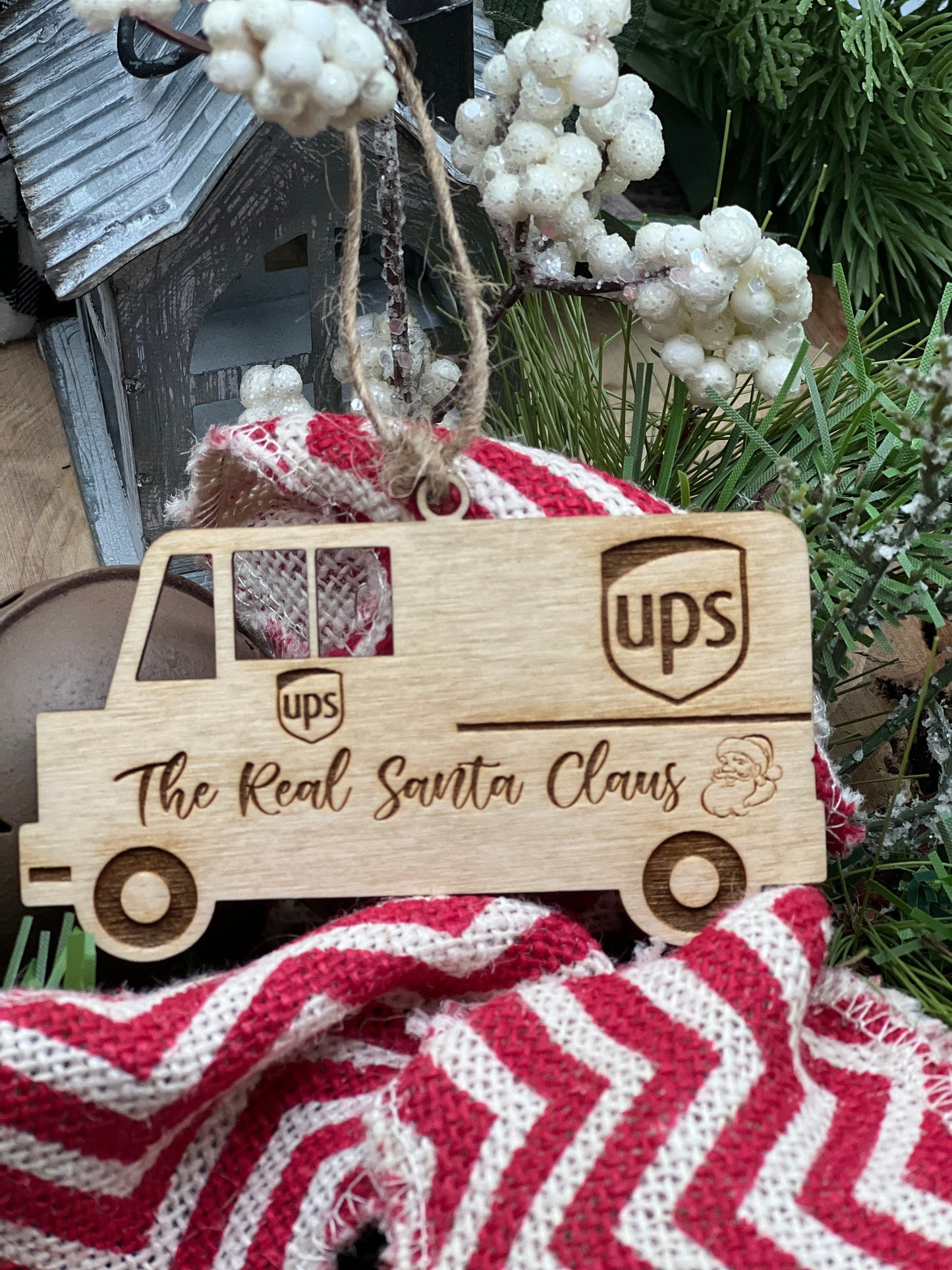 FedEx, Amazon Delivery, and UPS Christmas Ornament