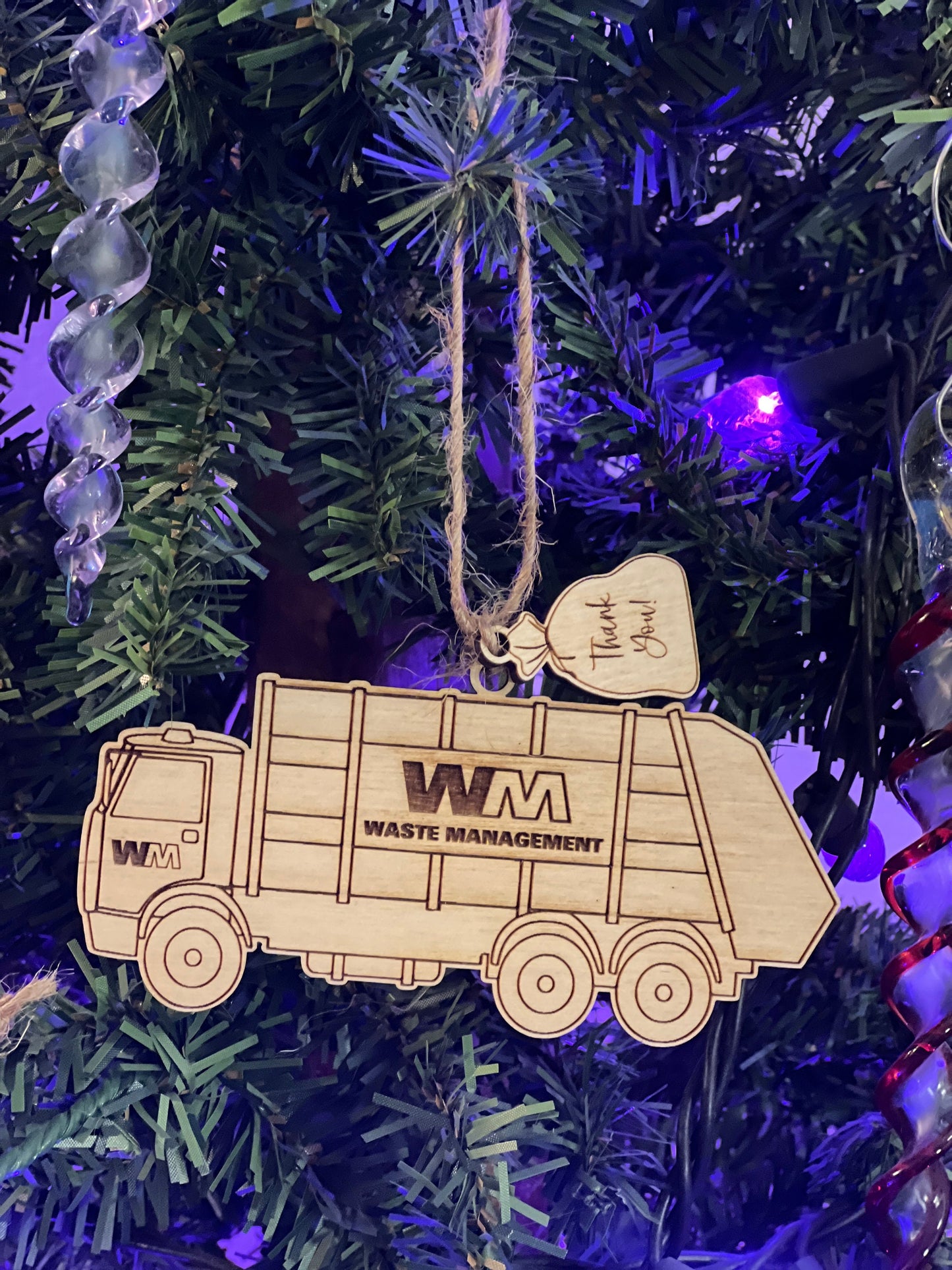 Garbage Truck Christmas Ornament