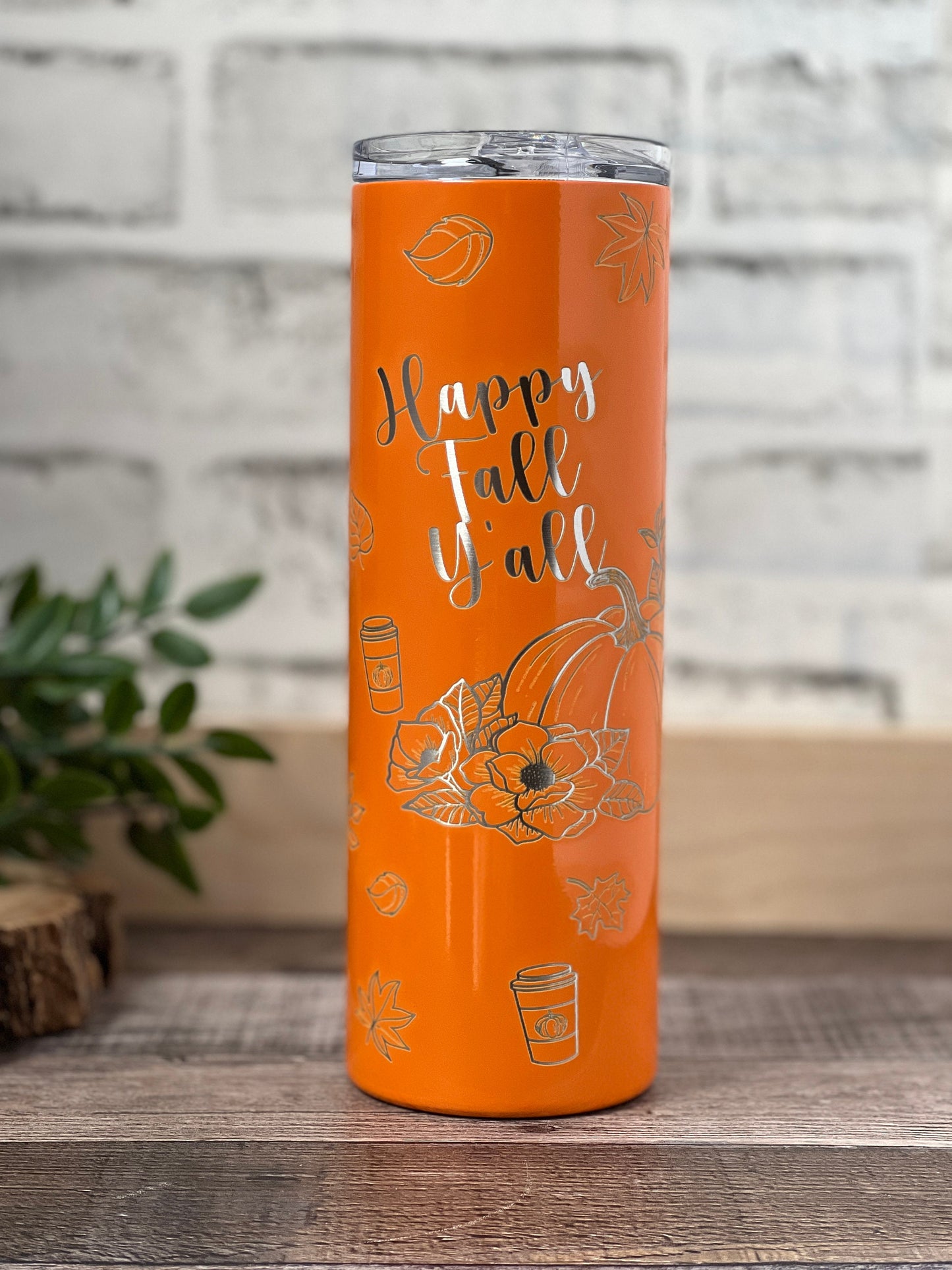 Halloween Laser Engraved Coffee Tumbler