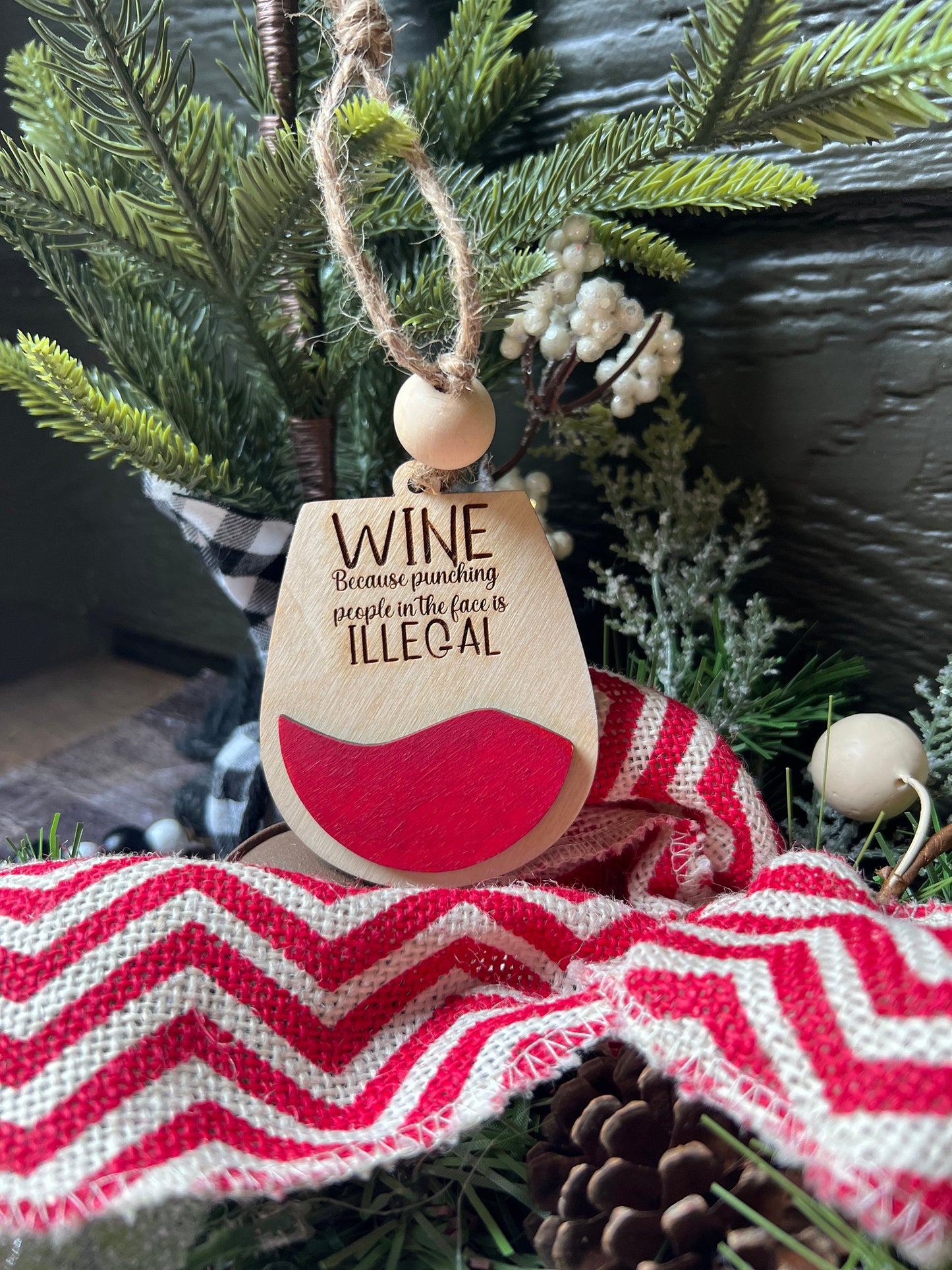 Wine Christmas Ornaments