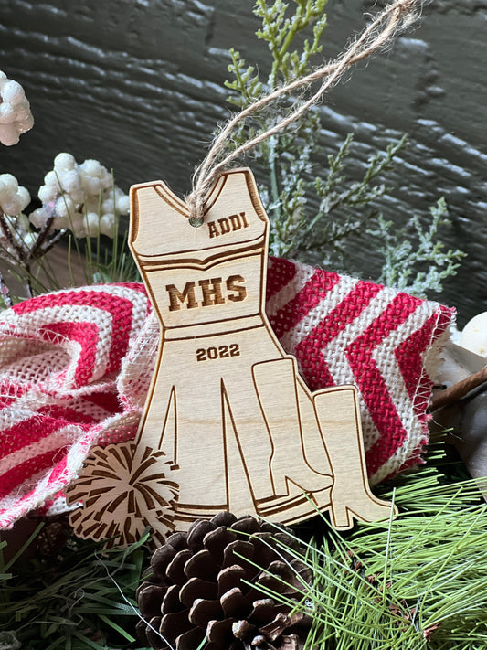 Personalized Cheerleading Christmas Ornament