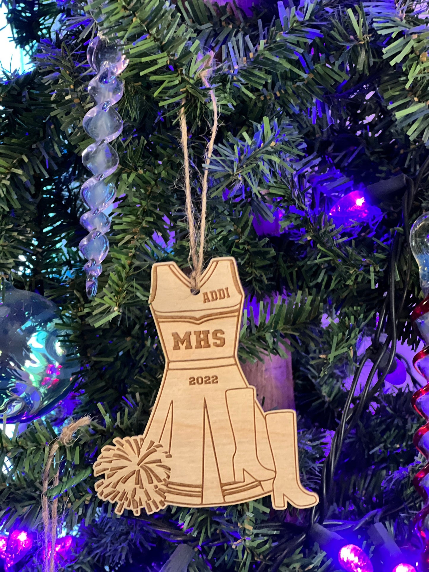 Personalized Cheerleading Christmas Ornament