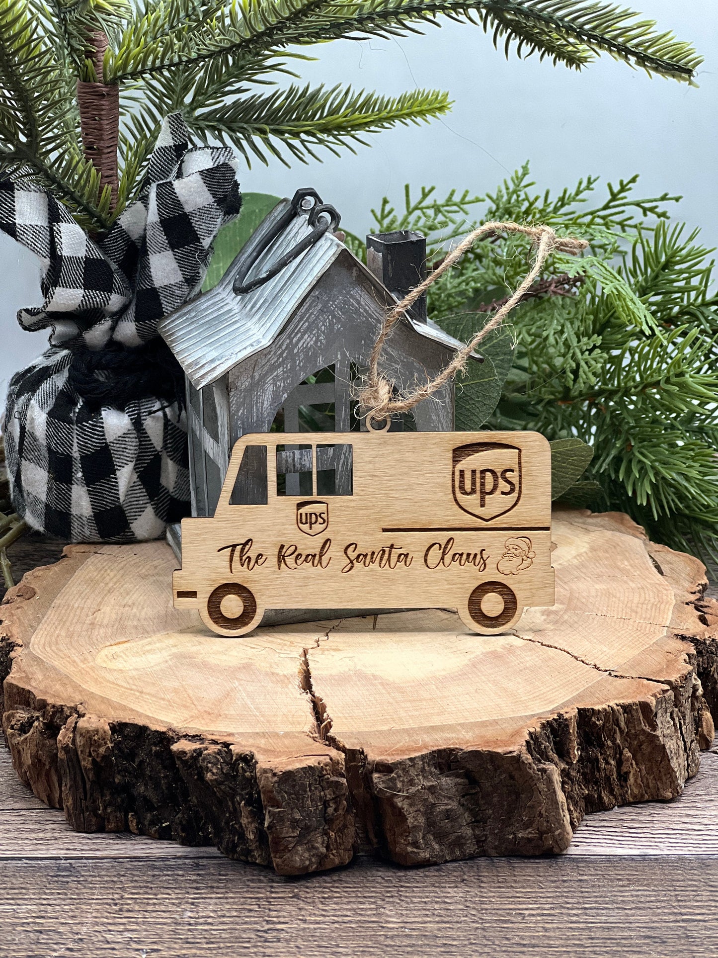 FedEx, Amazon Delivery, and UPS Christmas Ornament