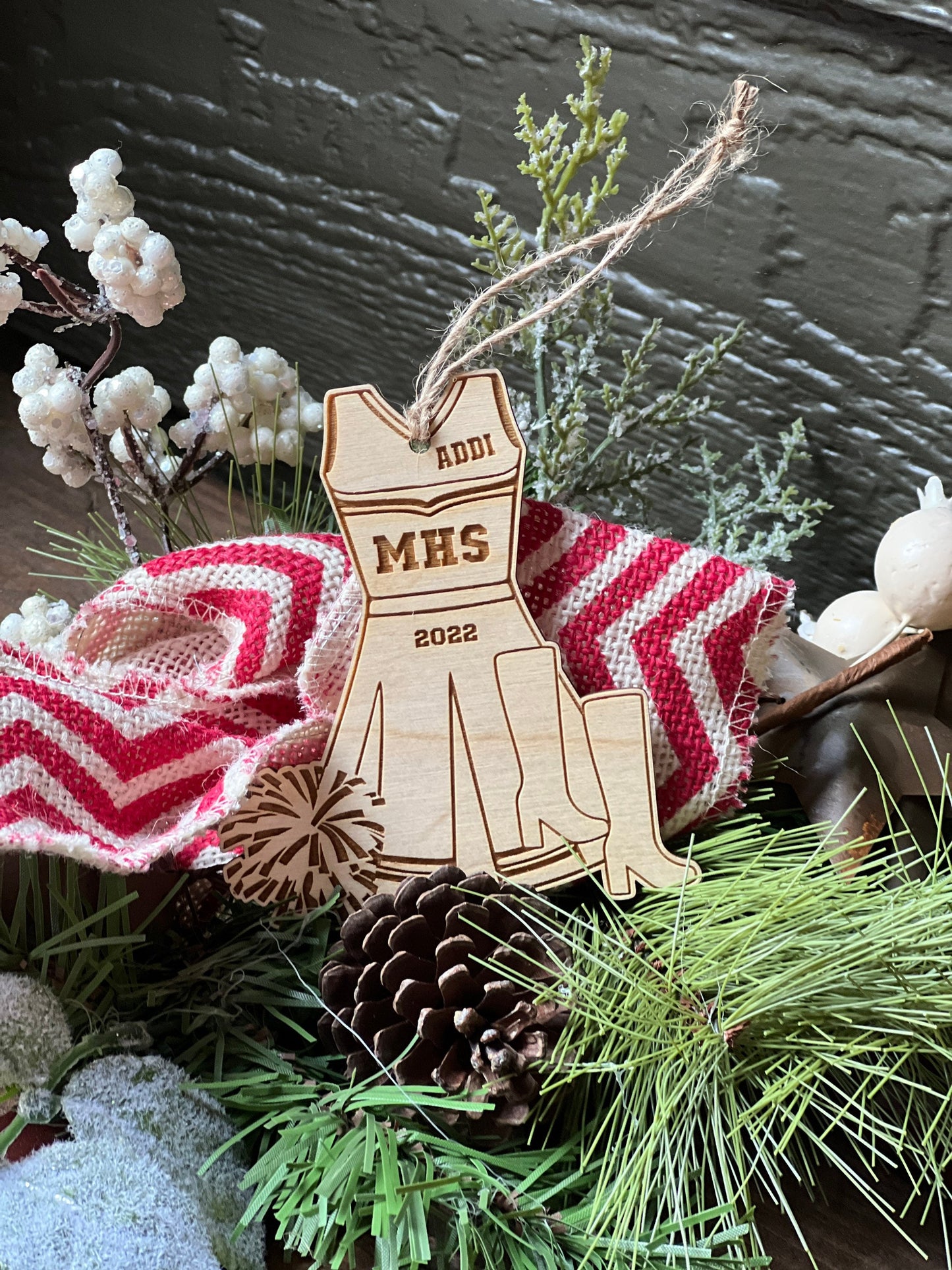 Personalized Cheerleading Christmas Ornament