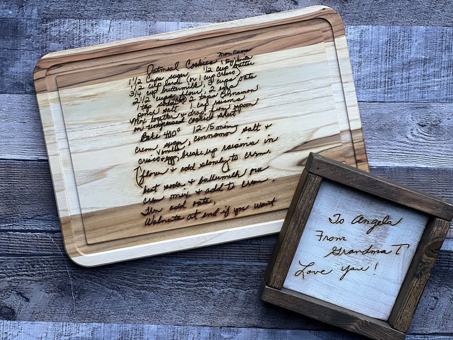 Recipe Engraved Cutting Board Personalized Gift