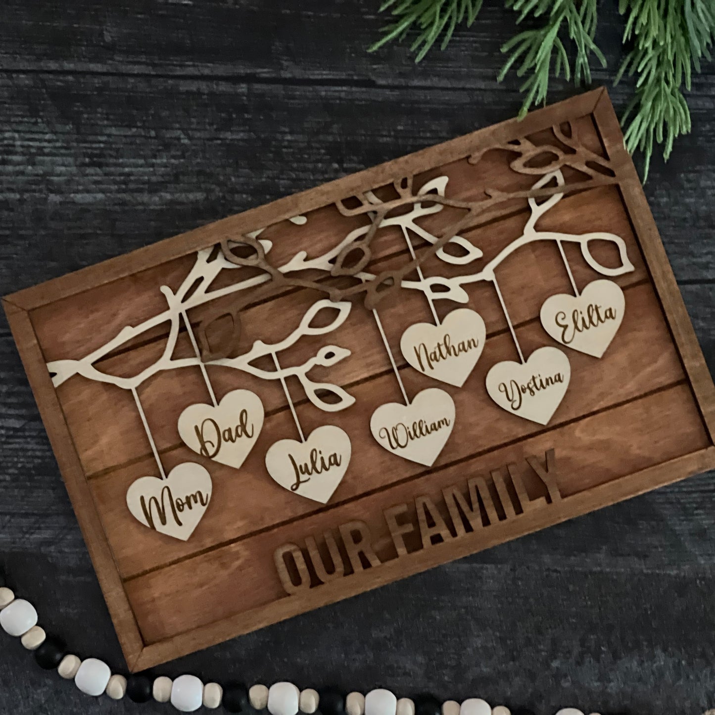 Personalized Family Tree Sign