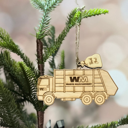 Garbage Truck Christmas Ornament