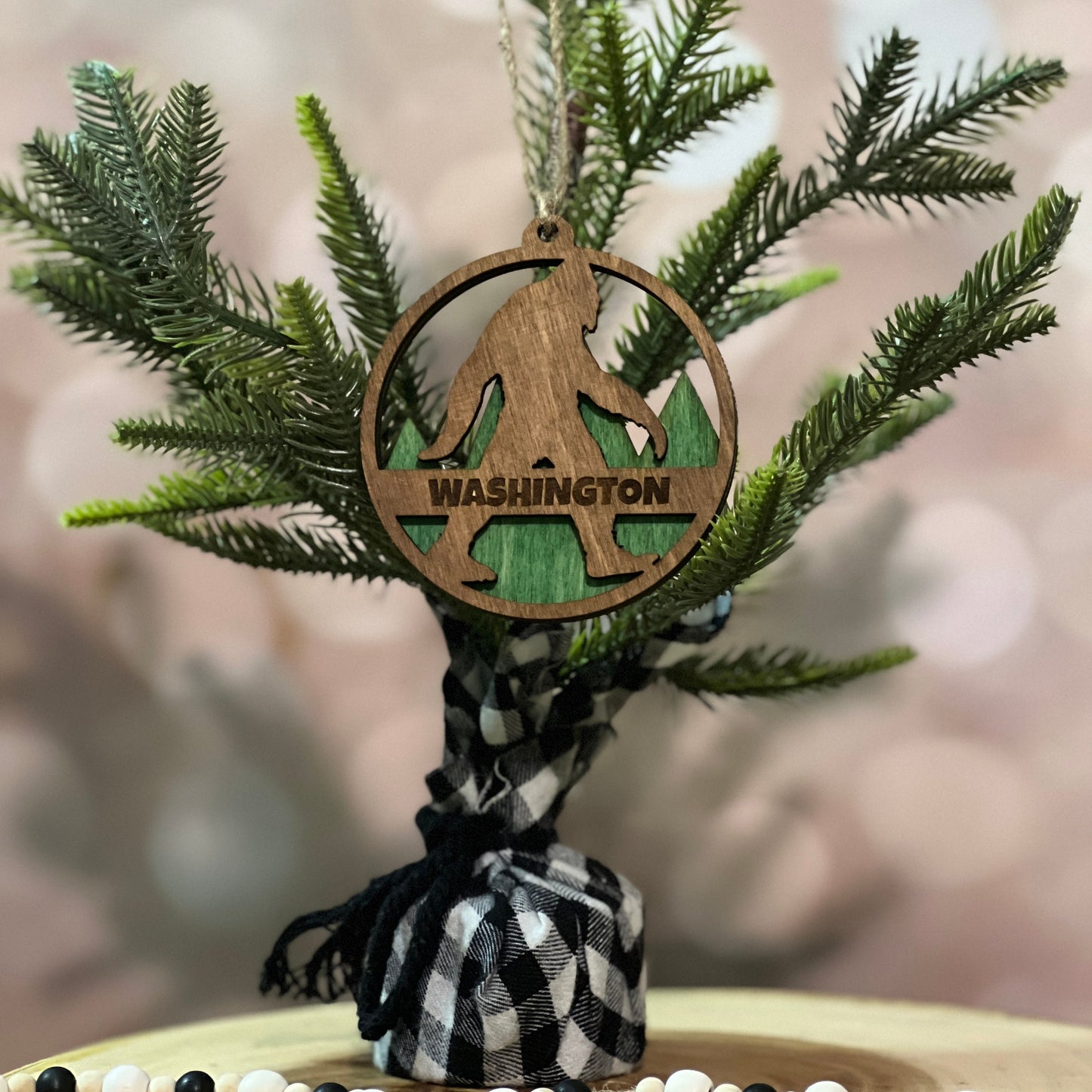 Bigfoot Washington Christmas Ornament