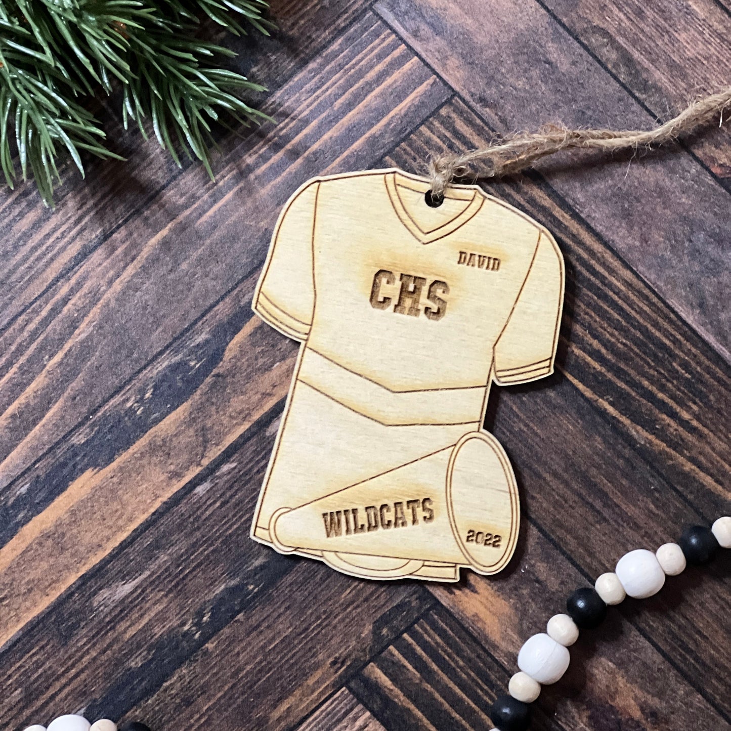 Personalized Cheerleading Christmas Ornament