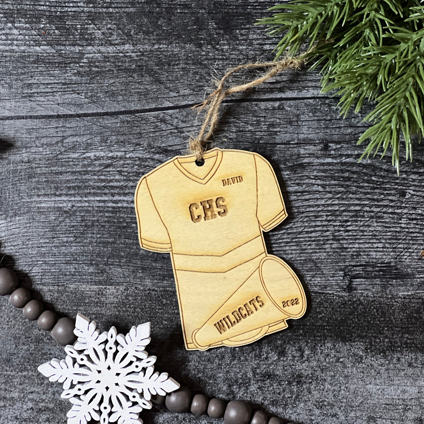 Personalized Cheerleading Christmas Ornament