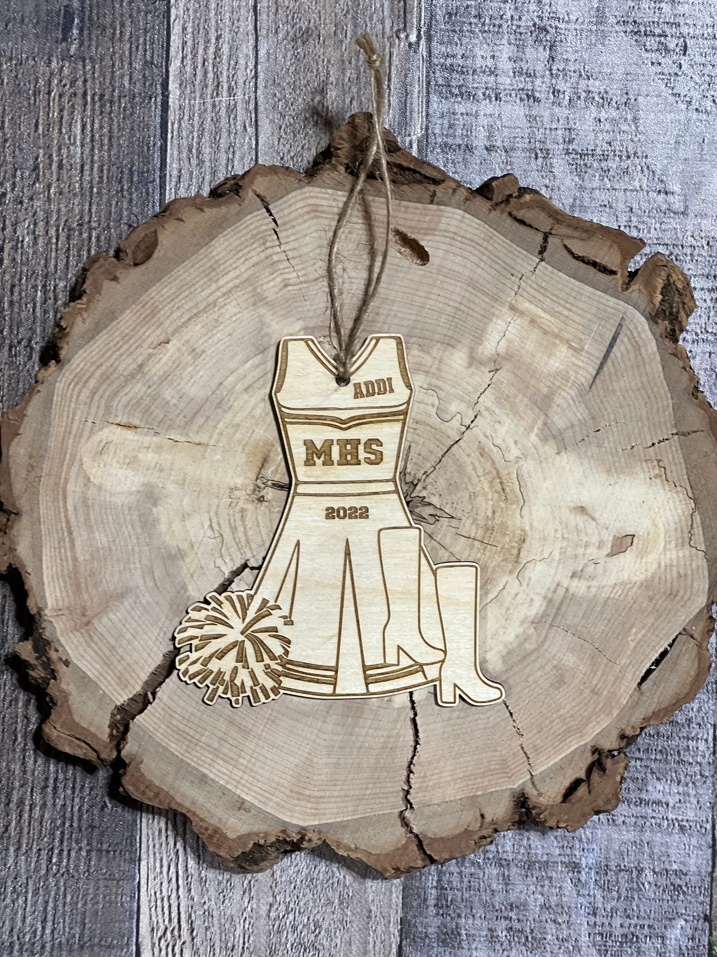 Personalized Cheerleading Christmas Ornament