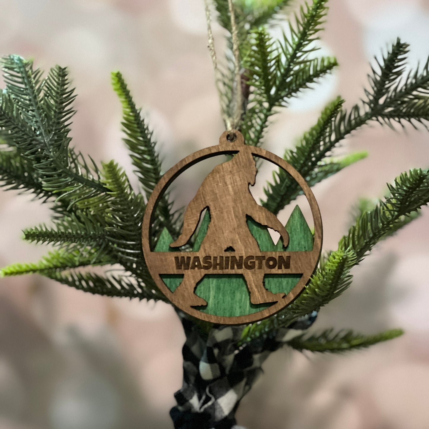 Bigfoot Washington Christmas Ornament