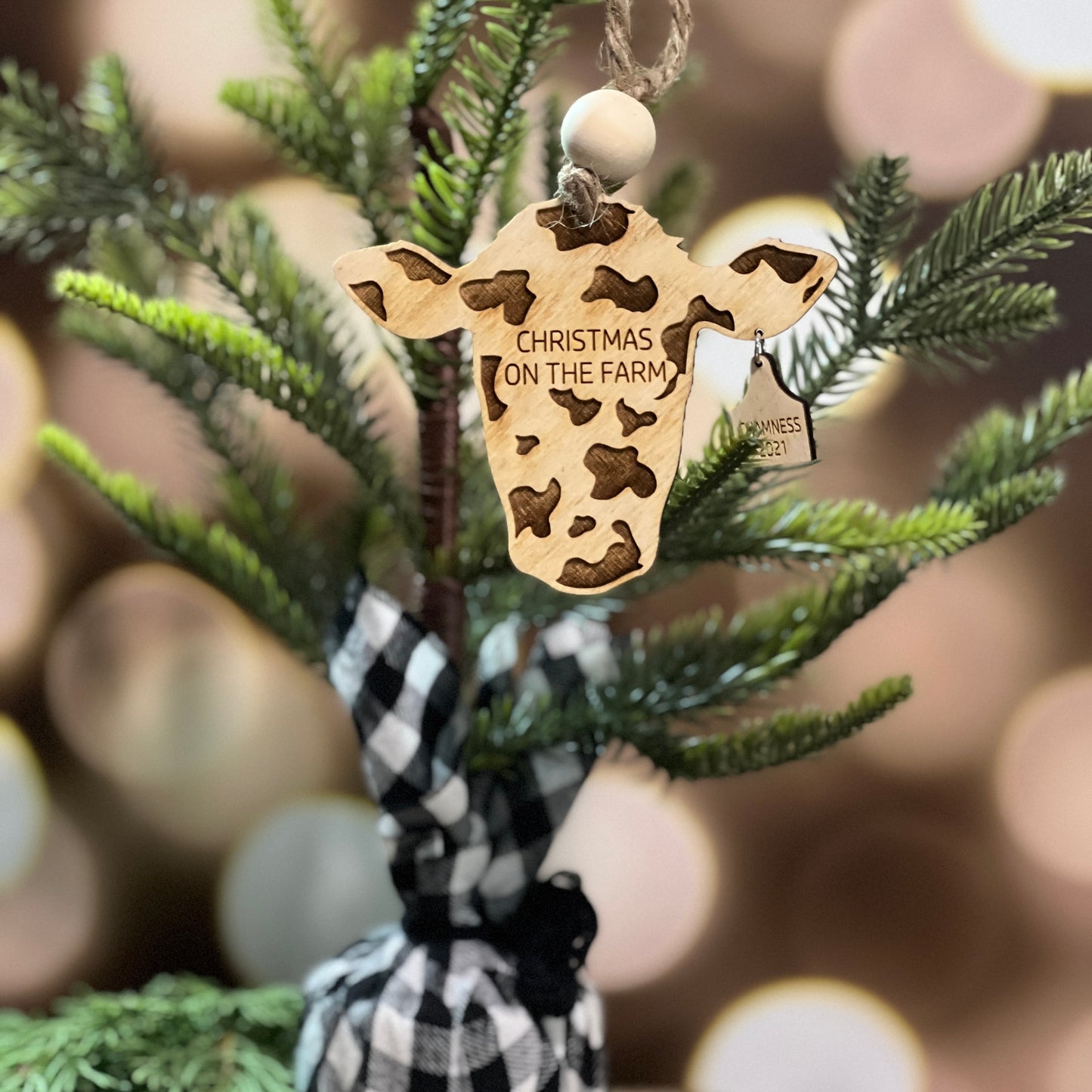 Heifer Personalized Family Ornament