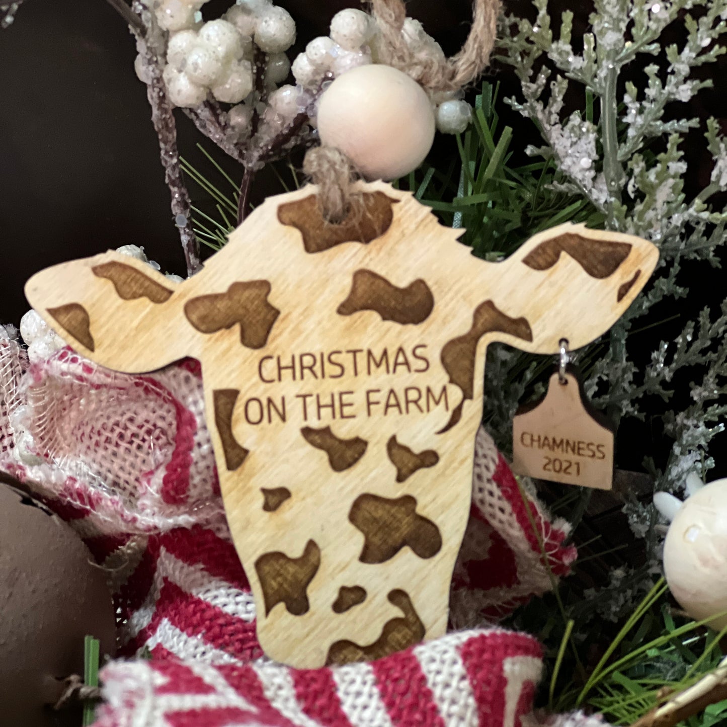 Heifer Personalized Family Ornament