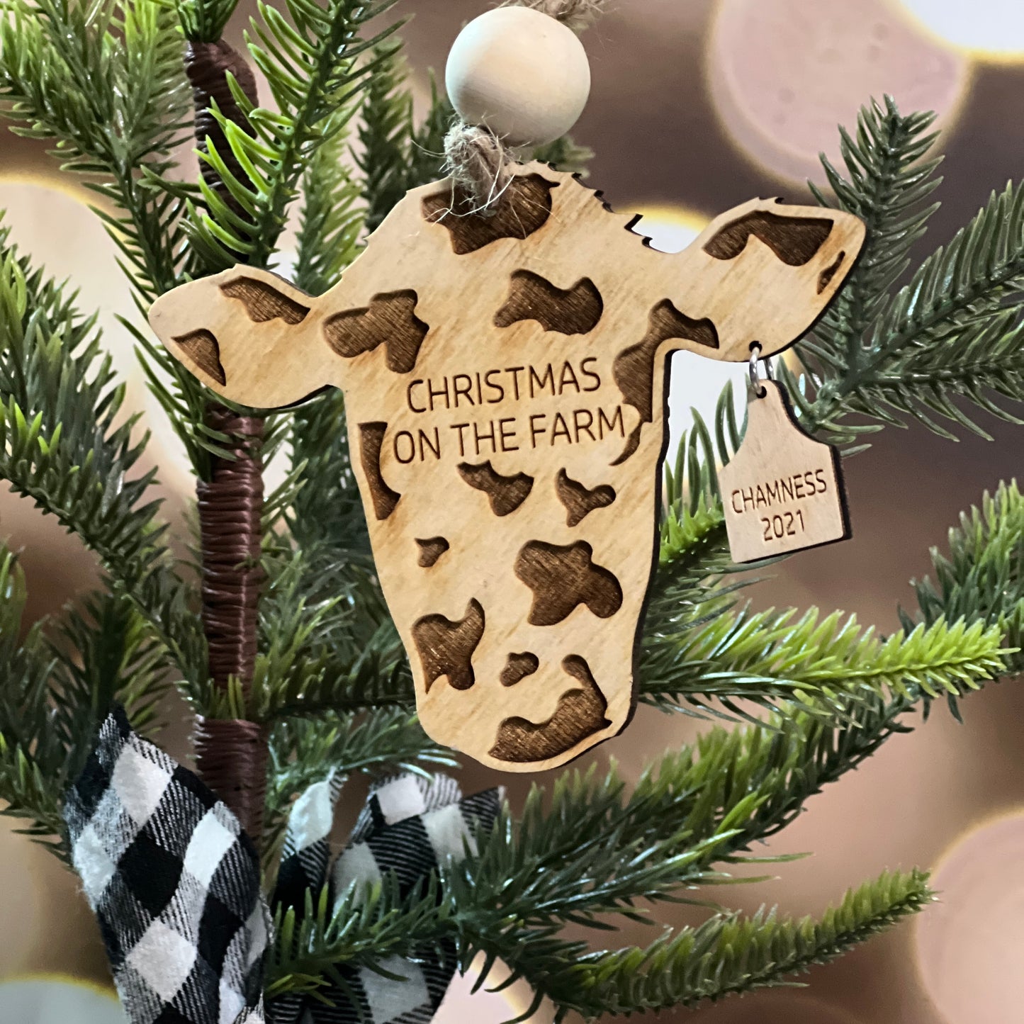 Heifer Personalized Family Ornament