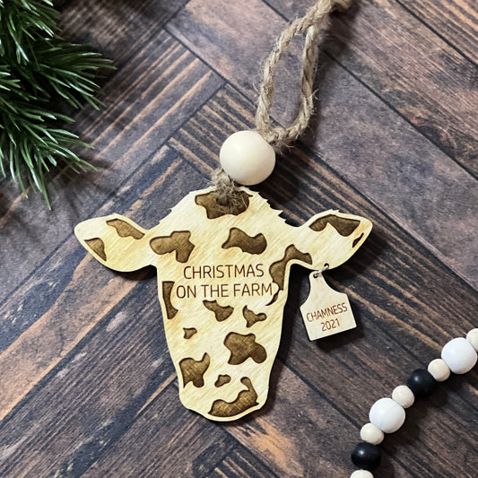 Heifer Personalized Family Ornament