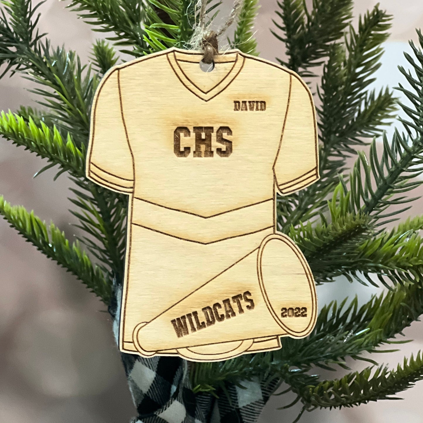 Personalized Cheerleading Christmas Ornament