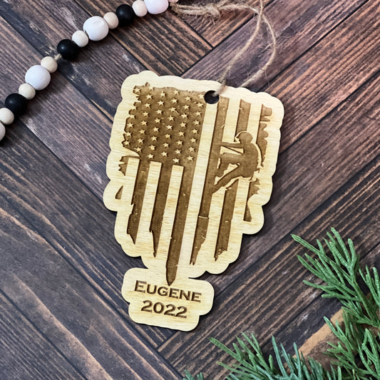 Personalized Lineman Christmas Ornament