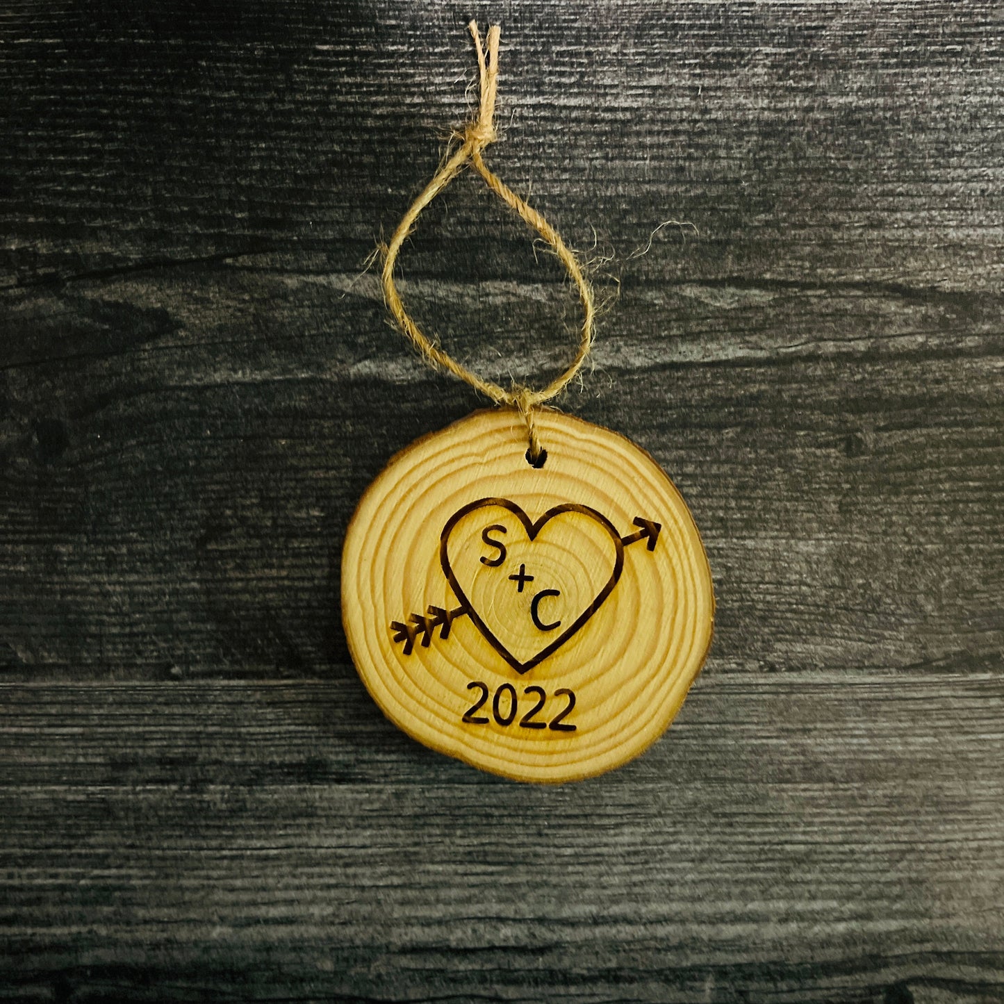 Couples Wooden Wedding Ornaments