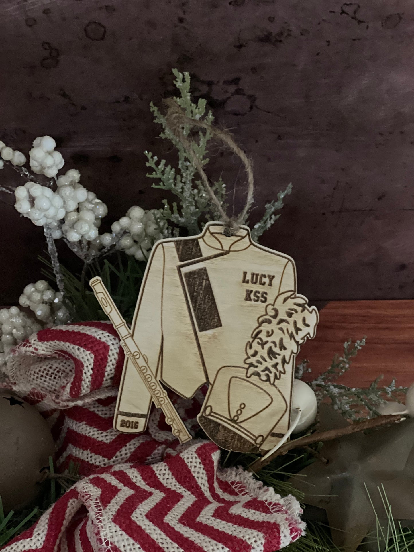 Personalized Wood Flute Ornament