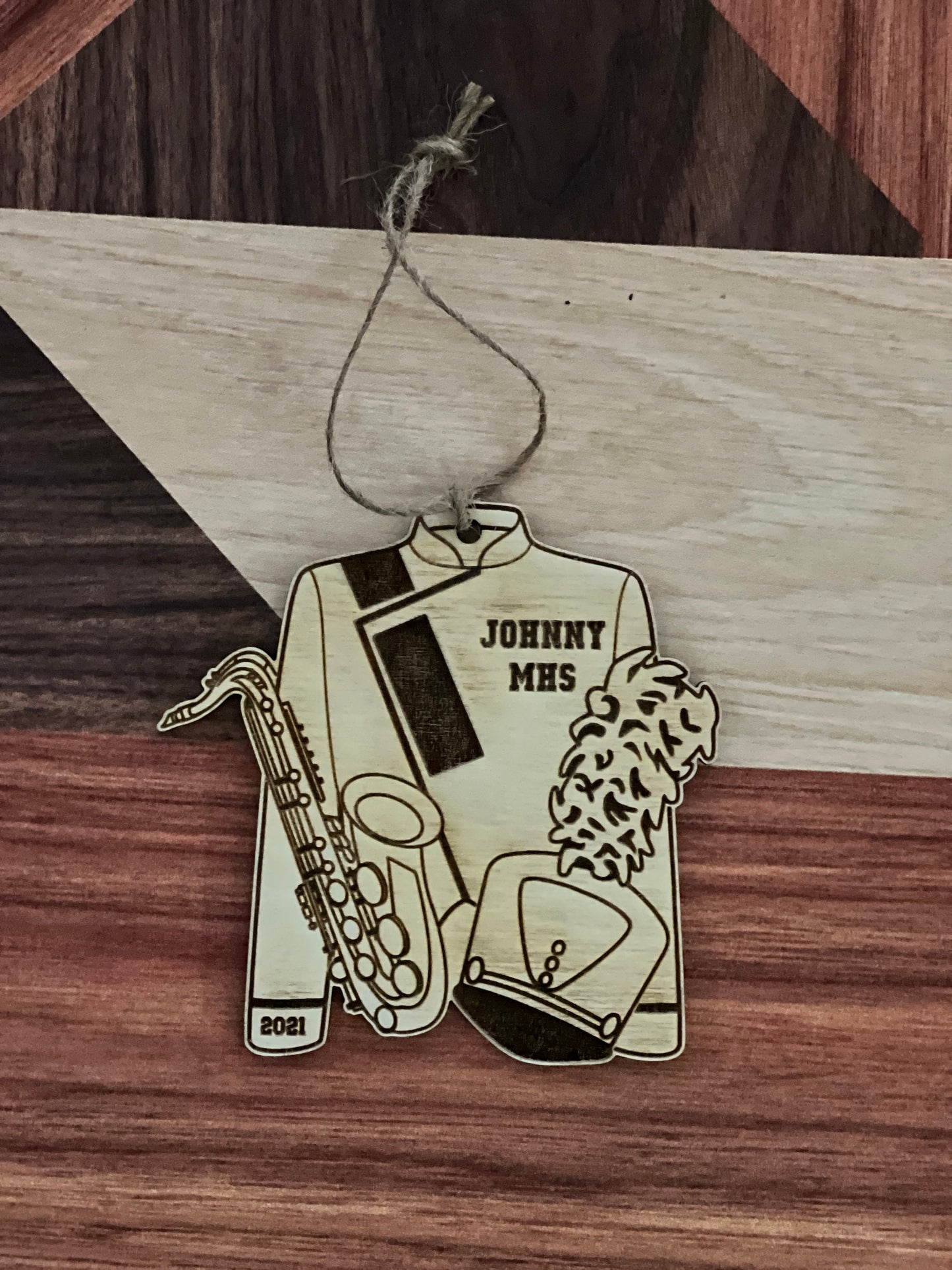 Personalized Saxophone Wood Ornaments