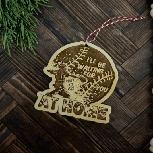 Baseball See you at Home Personalized Ornament