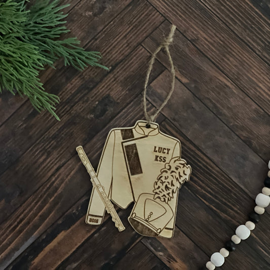 Personalized Wood Flute Ornament