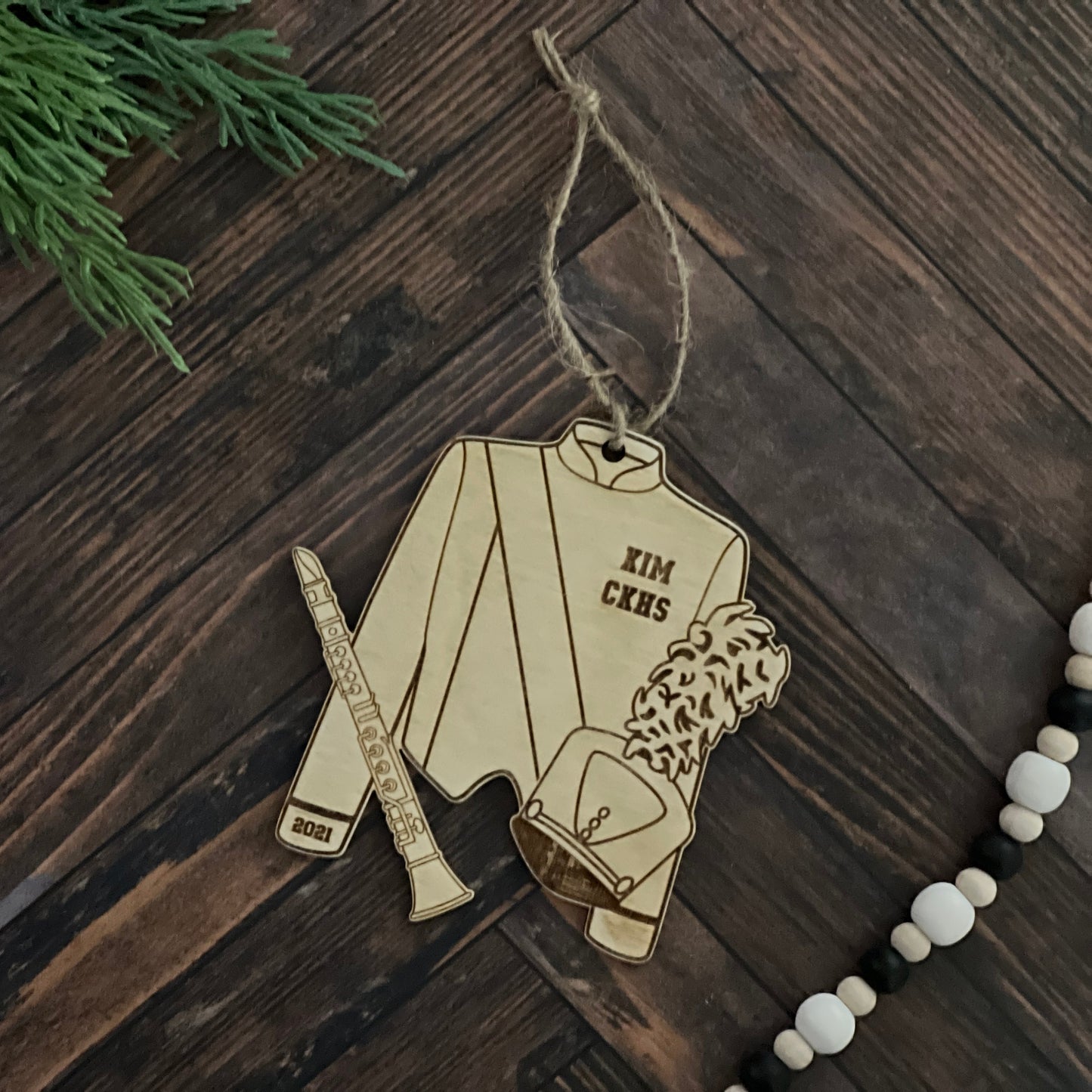 Personalized Wood Flute Ornament