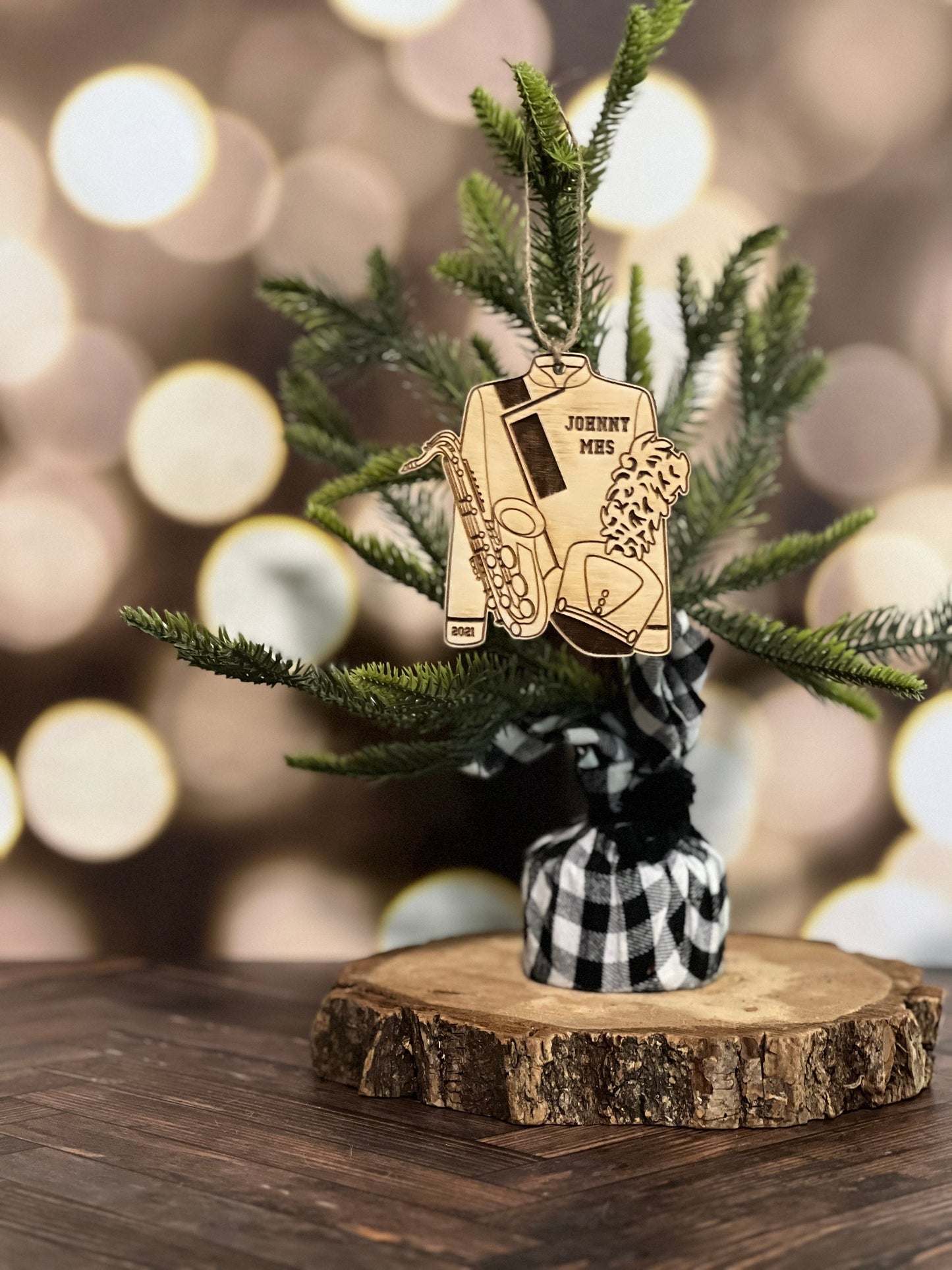 Personalized Saxophone Wood Ornaments