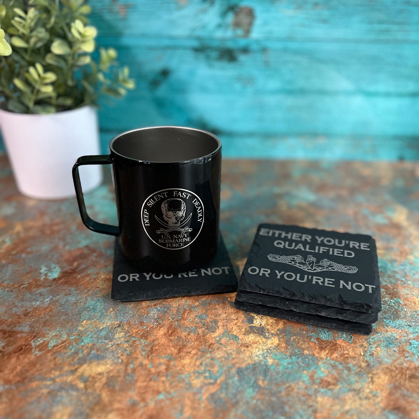 Either You're Qualified or You're Not Slate Coasters