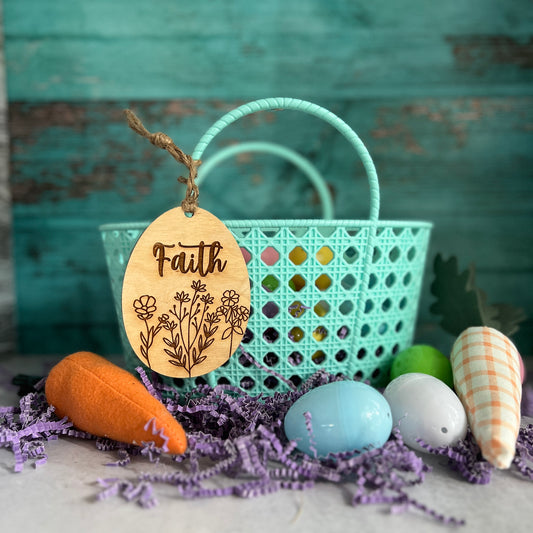 Easter Egg Basket Tag