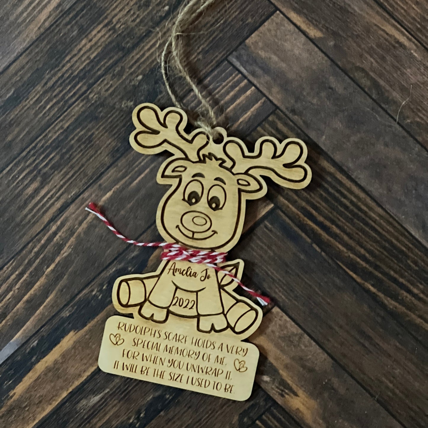 Reindeer Measurement Ornament