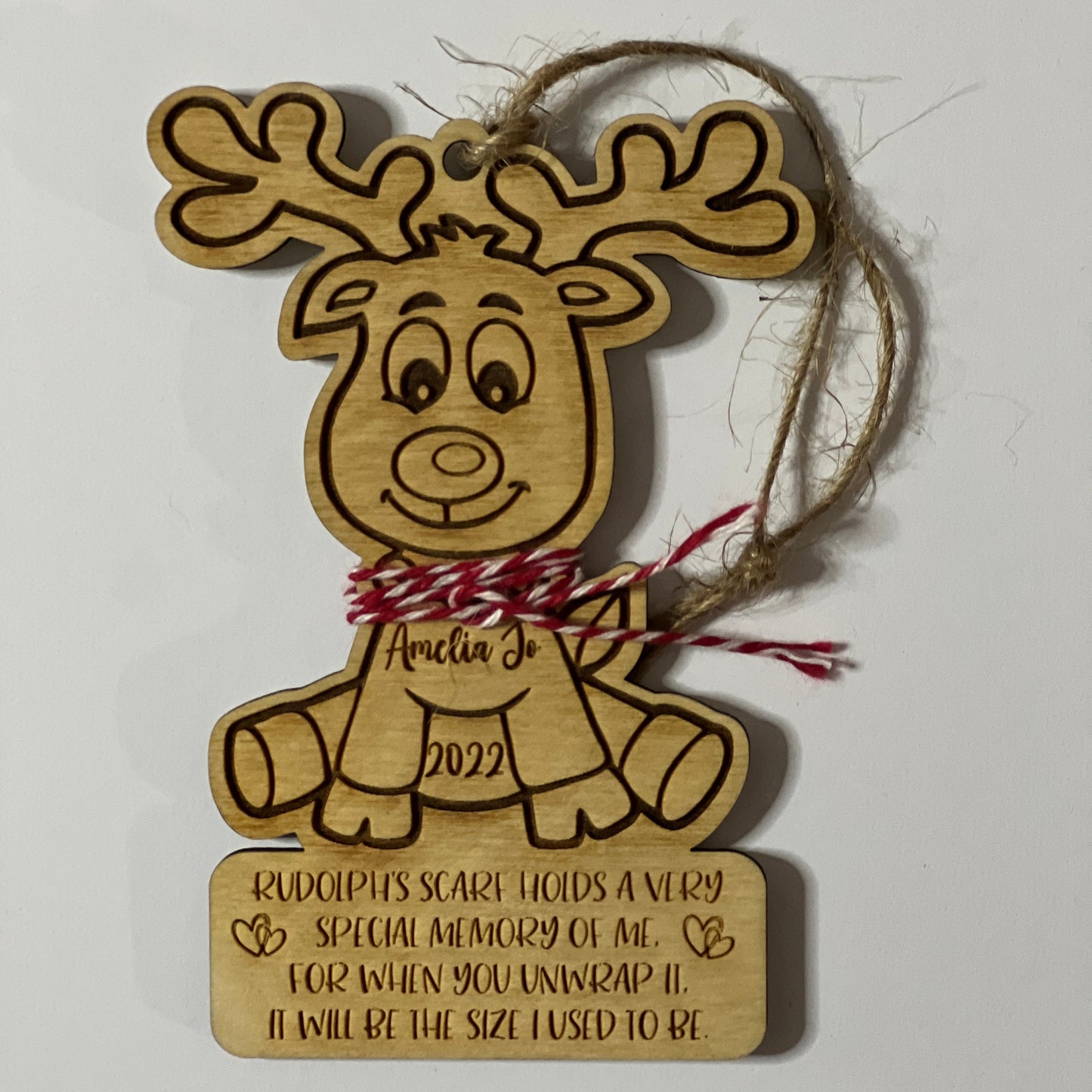 Reindeer Measurement Ornament