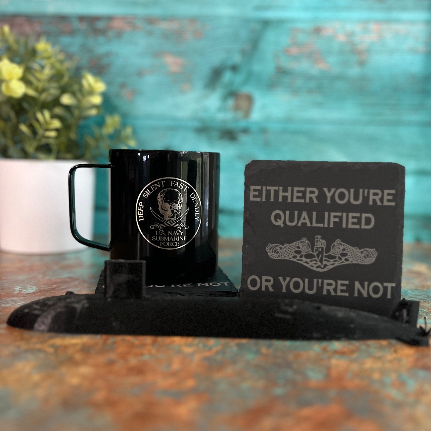 Either You're Qualified or You're Not Slate Coasters